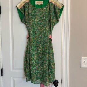 Lauren Ralph Lauren Green Floral Mini Dress